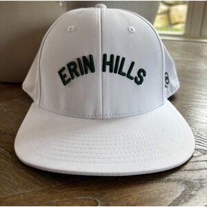 Erin Hills American Needle Hat Snap Back Logo Embroidered Cap White Golf NWOT